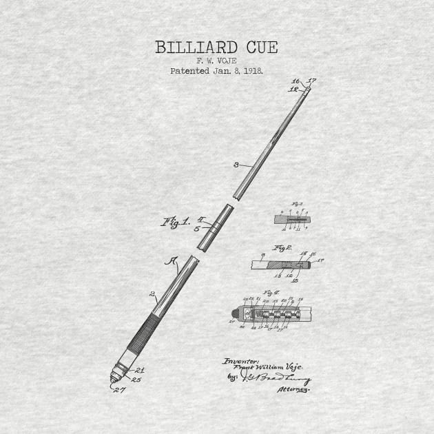BILLIARD CUE patent by Dennson Creative